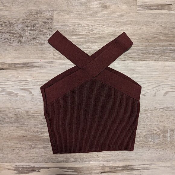 Aritzia Babaton Sculpt Knit Criss Cross Cropped Tank - Picture 2 of 3